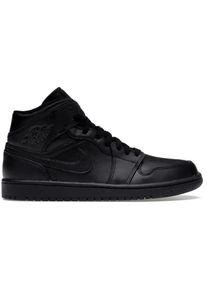 Nike Low-Top Sneaker - Jordan 1 Mid Triple Black - Gr. 48,5 (EU) - in Schwarz - f&uuml;r Damen