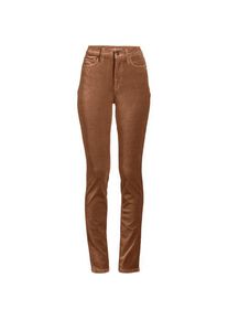 LANDS' END Slim Fit Samthose High Waist, Damen,  Braun, Baumwoll-Mischung, by Lands' End