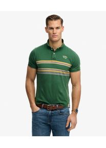 Superdry Herren Vintage Stripe Jersey Poloshirt Green - Gr&ouml;&szlig;e: M 10408080002061BQ002