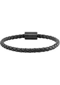 CAI Armband CA&Iuml; "Leder olivenblattgegerbt schwarz", schwarz, Armb&auml;nder, Herren, 21cm, Edelstahl, gl&auml;nzend, matt, Armband