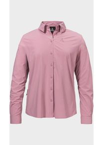 Sch&ouml;ffel Outdoorbluse SCH&Ouml;FFEL "Blouse Style Dunajec WMN", Damen, Gr. 42, 3105, rosa, Oberstoff: 85% Polyester, 15% Elasthan, Basic, V-Ausschnitt, Blusen Outdoorbluse