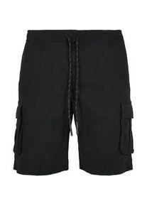 Stoffhose Urban Classics "Urban Classics Herren Drawstring Cargo Shorts", Herren, Gr. S, US-Gr&ouml;&szlig;en, schwarz, 98% Baumwolle, 2% Elasthan, unifarben, normal, Hosen Stoffhose