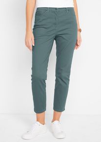 bonprix 7/8-Stretchhose High Waist, gr&uuml;n, Gr.50, Verk&uuml;rzte 5-Pcokets-Stretch-Hose, Slim Leg, aus Lycra