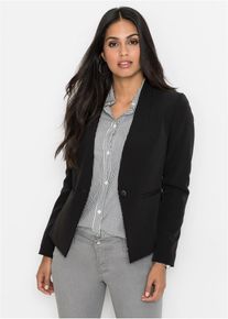 bonprix Blazer, schwarz, Gr.44, Modischer Blazer mit Paspeltaschen