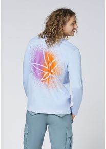 Langarmshirt Chiemsee, Herren, Gr. S (44/46), brunnera blau, 100% Baumwolle, Rundhals, Shirts Langarmshirt