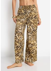 Schlupfhose LSCN BY LASCANA, Damen, Gr. 46, N-Gr, leopard print, Cr&ecirc;pe, Obermaterial: 100% Viskose, bedruckt, figurumspielend lang, Hosen Schlupfhose, mit Animalprint