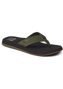 Sandale Reef "THE LAYBACK", Herren, Gr. 42, gr&uuml;n (schwarz, olive), Synthetik, Schuhe Sandale
