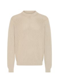 Strickfleece-Pullover Casual Friday "Strickpullover CFIsaksson", Herren, Gr. S, beige (island fossil), Obermaterial: 100% Baumwolle CO., Pullover Strickfleece-Pullover