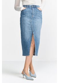 Jeansrock RICHROYAL, Damen, Gr. 28, blau (denim blau), Denim/Jeans, Obermaterial: 98% Baumwolle, 2% Elasthan, ca. Mitte Wade, R&ouml;cke Jeansrock