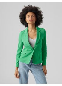 V&eacute;ro Moda Jerseyblazer VERO MODA "VMJULIA LS BLAZER JRS NOOS", Damen, Gr. 36 (S), gr&uuml;n (bright gr&uuml;n), Jersey, Obermaterial: 66% Polyester, 34% Baumwolle, unifarben, regular fit normal, tiefer V-Ausschnitt, Blazer Jerseyblazer