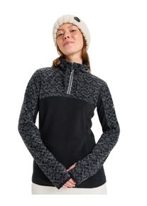 Pullunder Roxy "Sayna Half Zip", Damen, Gr. L, schwarz Roxygram tonal, Obermaterial: 100% Microfaser;, Pullover Pullunder