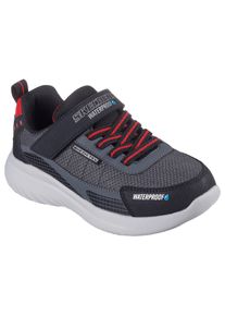 Sneaker Skechers "BOUNDER 2.0", Jungen, Gr. 31, schwarz (schwarz, grau), Lederimitat, Textil, Schuhe Sneaker, Trekkingschuh mit waterproof, Gr&ouml;&szlig;enschablone zum Download