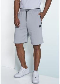 Sweatshorts John Devin, Herren, Gr. S (44/46), N-Gr, grau (hellgrau), angeraute Sweatware, Obermaterial: 60% Baumwolle, 40% Polyester, unifarben, bequem kurz, Hosen Sweatshorts, seitliche Taschen mit schwarzem Rei&szlig;verschluss, Topseller