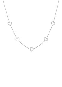 Kette mit Anh&auml;nger Elli "Halskette Herz Liebe Love 925 Silber" Gr. 42, silber, Halsketten, Damen, ohne Stein, Silber 925 (Sterlingsilber), Kette mit Anh&auml;nger