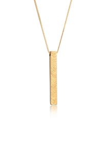 Lange Kette Kuzzoi "Halskette Herren Panzerkette Stab Barren 925 Silber" Gr. 60, gold, Halsketten, Damen, ohne Stein, Silber 925 (Sterlingsilber), Lange Kette