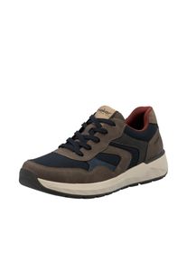 Sneaker Rieker, Herren, Gr. 41, beige (taupe kombiniert), Lederimitat, Schuhe Sneaker, Schn&uuml;rschuh, Halbschuh, Freizeitschuh mit weichem Schaftrand