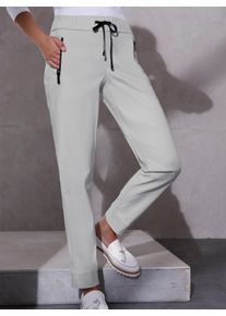 Jerseyhose Stehmann, Damen, Gr. 46, Normalgr&ouml;&szlig;en, grau (hellgrau), 78% Lyocell, 18% Polyamid, 4% Elasthan, unifarben, lang, Hosen Jerseyhose