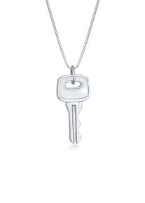 Kette mit Anh&auml;nger Kuzzoi "Halskette Herren Venezianer Schl&uuml;ssel Key 925 Silber" Gr. 55, silber, Halsketten, Herren, ohne Stein, Silber 925 (Sterlingsilber), Kette mit Anh&auml;nger