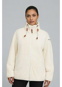 Fleecejacke Icepeak "Icepeak COLONY", Damen, Gr. XS, wei&szlig; (natural wei&szlig;), Obermaterial: 100% Polyester, normal, Jacken Fleecejacke, sportlicher Stil, f&uuml;r vielseitige Aktivit&auml;ten, mit Rei&szlig;verschluss