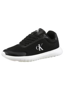 Sneaker Calvin Klein Jeans "3 EVA RUNNER MESH WN", Damen, Gr. 36, schwarz-wei&szlig; (schwarz, wei&szlig;), Lederimitat, Polyester, Schuhe Sneaker, Freizeitschuh, Halbschuh, Schn&uuml;rschuh mit Logoschriftzug