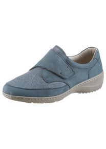 Waldl&auml;ufer Klettschuh WALDL&Auml;UFER "Kya-Soft", Damen, Gr. 5 (38), jeansblau, Nubukleder, Textil, Schuhe Klettschuh, Komfortschuh, Halbschuh in komfortable Weite K = extraweit