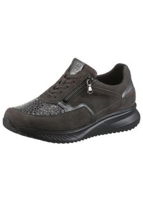 Waldl&auml;ufer Sneaker WALDL&Auml;UFER "K-JANKA-Soft", Damen, Gr. 6 (39), grau, Nappaleder, Nubukleder, Textil, Schuhe Sneaker, Bequemschuh, Schn&uuml;rschuh, Halbschuh in Extraweite K