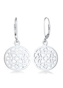 Paar Ohrh&auml;nger Elli "Ohrringe Ornament Orientalisch Rund 925 Silber" Gr. 32, silber, Ohrringe, Damen, ohne Stein, Silber 925 (Sterlingsilber), Paar Ohrh&auml;nger