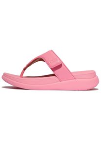 Zehentrenner fitflop "F-MODE GO", Damen, Gr. 41, rosa, Lederimitat, unifarben, Schuhe Zehentrenner, Sandale mit d&auml;mpfender MICROWOBBLEBOARD Technologie