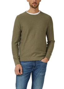 Strickpullover s.Oliver, Herren, Gr. M, khaki, Strick, Obermaterial: 100% Baumwolle, unifarben, regular fit normal, Rundhals, Rippstrickb&uuml;ndchen, Pullover Strickpullover, mit Rundhals, Regular Fit