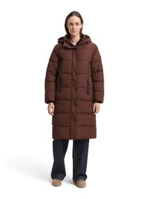 Steppmantel Tom Tailor "Regular", Damen, Gr. XXL, schwarz pecan braun, Web, Obermaterial: 100% Polyester. Futter: 100% Polyester, Strukturmuster, unifarben, regular fit kniebedeckend, elastischer Bund, M&auml;ntel Steppmantel, mit Kapuze