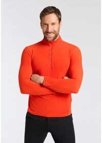 Fleeceshirt Killtec "KSW 63 MN FLC SHRT", Herren, Gr. M, orange (dunkelorange), Obermaterial: 100% Polyester, Shirts Fleeceshirt, w&auml;rmend