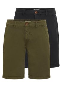 Shorts Blend "BHMASON-shorts - 2pack", Herren, Gr. S, N-Gr, gr&uuml;n (schwarz, olive), Web, Obermaterial: 97% Baumwolle, 3% Elasthan, Hosen Shorts