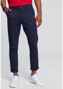 Jack & Jones Chinohose JACK & JONES "JPSTMARCO mit schmalem Bein und pflegeleichtem Stoff", Herren, Gr. 29, L&auml;nge 32, blau (navy blazer), Twill, Obermaterial: 98% Baumwolle, 2% Elasthan, unifarben, washed, schmal lang, Hosen Chinohose, washed, modisch, schmal, Baumwollmischung, Topseller