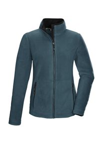Fleecejacke Killtec "KOW 3 WMN FLC JCKT", Damen, Gr. 42, hellpetrol, Obermaterial: 100% Polyester, Jacken Fleecejacke, Fleecejacke mit Stretch, Kinnschutz und verschlie&szlig;baren Taschen