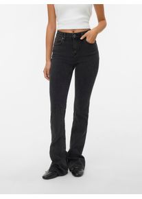 V&eacute;ro Moda Bootcut-Jeans VERO MODA "VMFLASH MR FLARED JEANS LI170 GA NOOS", Damen, Gr. S (36), L&auml;nge 34, schwarz, Denim/Jeans, Obermaterial: 65% Baumwolle, 18% Polyester, 8% Viskose, 7% Elastomultiester, 2% Elasthan, unifarben, lang, Jeans Bootcut-Jeans, Baumwollmischung mit Stretch, regular waist, bootcut fit