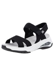 Sandale RIEKER SPORT "Byron Bay", Damen, Gr. 39, schwarz, Textil, unifarben, Schuhe Sandale, Sport-Sandale, Sommerschuh, Outdoorsandale mit weichem Fu&szlig;bett