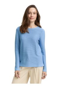 Rundhalspullover Tom Tailor "Regular", Damen, Gr. S (36), light fjor, Strick, Obermaterial: 100% Baumwolle, unifarben, regular fit normal, U-Boot-Ausschnitt, Pullover Rundhalspullover, aus Rippstrick