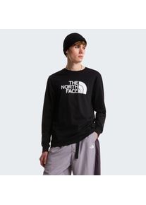Langarmshirt The North Face "M EVOLUTION HALF DOME REGULAR LONG SLEEVE TEE", Herren, Gr. S, tnf schwarz, Obermaterial: 100% Baumwolle, Shirts Langarmshirt, normale Passform, Langarm, sportlicher Stil, atmungsaktiv