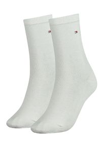 Socken Tommy Hilfiger "TH WOMEN SOCK CASUAL 2P", Damen, Gr. 39-42, wei&szlig;, Baumwollmischung, Elasthan, Polyamid, unifarben, elastisch, Socken Socken, mit flacher Zehennaht, Topseller