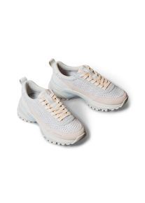 Sneaker Calvin Klein Jeans "HIKE RUNNER LACE UP TECHMIX", Damen, Gr. 42, beige, grau, Textil, Veloursleder, kontrastfarbene Details, Schuhe Sneaker, Halbschuh, Freizeitschuh, Schn&uuml;rschuh mit Profilsohle