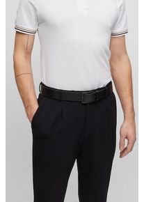 Lederg&uuml;rtel BOSS "Connio", Herren, Gr. 110, schwarz, Leder, unifarben, Basic, G&uuml;rtel Lederg&uuml;rtel, minimalistisch, Matte-Schliesse und BOSS-Pr&auml;gung auf der Lederschlaufe
