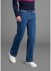 Comfort-fit-Jeans Kangaroos, Damen, Gr. 46, N-Gr, blau washed, Denim/Jeans, Obermaterial: 72% Baumwolle, 26% Polyester, 2% Elasthan, Basic, comfort fit lang, Jeans Comfort-fit-Jeans