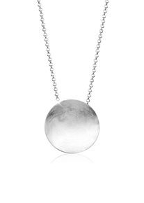 Lange Kette NENALINA "Halskette Rund Kreis Geb&uuml;rstet Trendig Collier 925 Silber" Gr. 90, silber, Halsketten, Damen, ohne Stein, Silber 925 (Sterlingsilber), Lange Kette