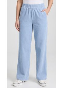 Marc O'Polo Cordschlupfhose MARC O'POLO DENIM, Damen, Gr. XS, N-Gr, blau dusk, Cord, Obermaterial: 100% Baumwolle, gerade, Hosen Cordschlupfhose, Weites, gerades Bein, mit l&auml;ssiger Bubble-Struktur