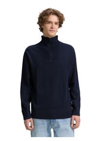 Strickpullover Tom Tailor Denim, Herren, Gr. S, sky captain blau, Strick, Obermaterial: 100% Baumwolle, unifarben, regular fit taillenbedeckt, ohne Ausschnitt, Rippb&uuml;ndchen, Pullover Strickpullover, mit Rippb&uuml;ndchen