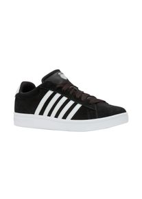 Sneaker K-Swiss "COURT TIEBREAK II SDE", Herren, Gr. 44, schwarz, wei&szlig;, Leder, Schuhe Sneaker