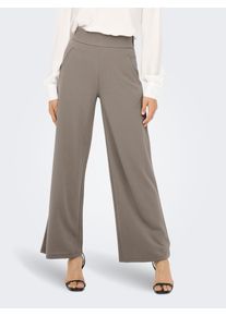 Jacqueline de Yong Schlupfhose JDY "JDYLOUISVILLE CATIA WIDE PANT JRS NOOS", Damen, Gr. XL (42), L&auml;nge 32, braun (driftwood), Jersey, Obermaterial: 95% Polyester, 5% Elasthan, unifarben, relaxed fit lang, Hosen Schlupfhose, Materialmix