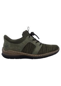 Slip-On Sneaker Rieker "Ready2GO", Damen, Gr. 38, gr&uuml;n (moosgr&uuml;n), Lederimitat, Textil, Schuhe Slip-On Sneaker, Schlupfschuh, Halbschuh, Freizeitsneaker mit Schnellverschluss