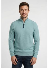 Troyer Lerros, Herren, Gr. XL, arctic blau, Strick, Obermaterial: 100% Baumwolle, unifarben, normal h&uuml;ftbedeckend, Rundhals, B&uuml;ndchen, Pullover Troyer, mit Logo-Stickerei