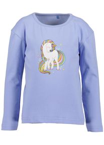 Langarmshirt Blue Seven, M&auml;dchen, Gr. 92, lila, Single Jersey, Obermaterial: 95% Baumwolle, 5% Elasthan, bedruckt, regular fit normal, Rundhals, Shirts Langarmshirt